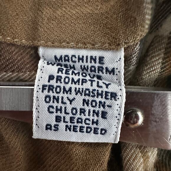 Polo Ralph Lauren Halpern Flannel Shirt Mens Large Brown Plaid Button Up Pockets - Picture 5 of 6